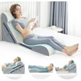 thumbnail image 1 of 4PCS Orthopedic Bed Wedge Pillow Set with Full Memory Foam Waist Pillow, Wedge Pillow for Back Pain Relief, Adjustable Bed Wedge Pillow for Sleeping, Post Surgery, Leg Elevation, Acid Reflux & GERD, 1 of 8