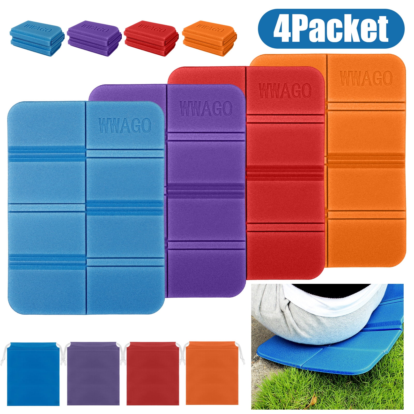 VerPetridure Sit Pad,Camping Portable Foam Seat Pad, Foldable Z