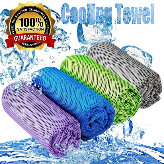 4PCS Outdoor Ice Cold Instant Cooling Towel Running Jogging Gym Chilly Pad Sport Yoga