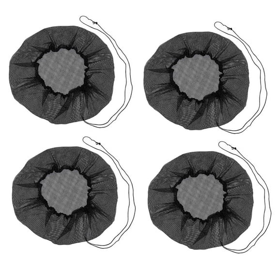 4PCS Outdoor Mesh Cover Netting for Rain Barrels,Water Collection Buckets Cover Tank Harvesting Tool Protector Netting