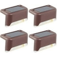 thumbnail image 1 of 4PCS Outdoor Solar Stair Lights Waterproof LED Yard Decor Wall Fence Rail Staircase Step Lights, Energy-saving, Durable, Ideal for Home Garden Pathway, 1 of 8