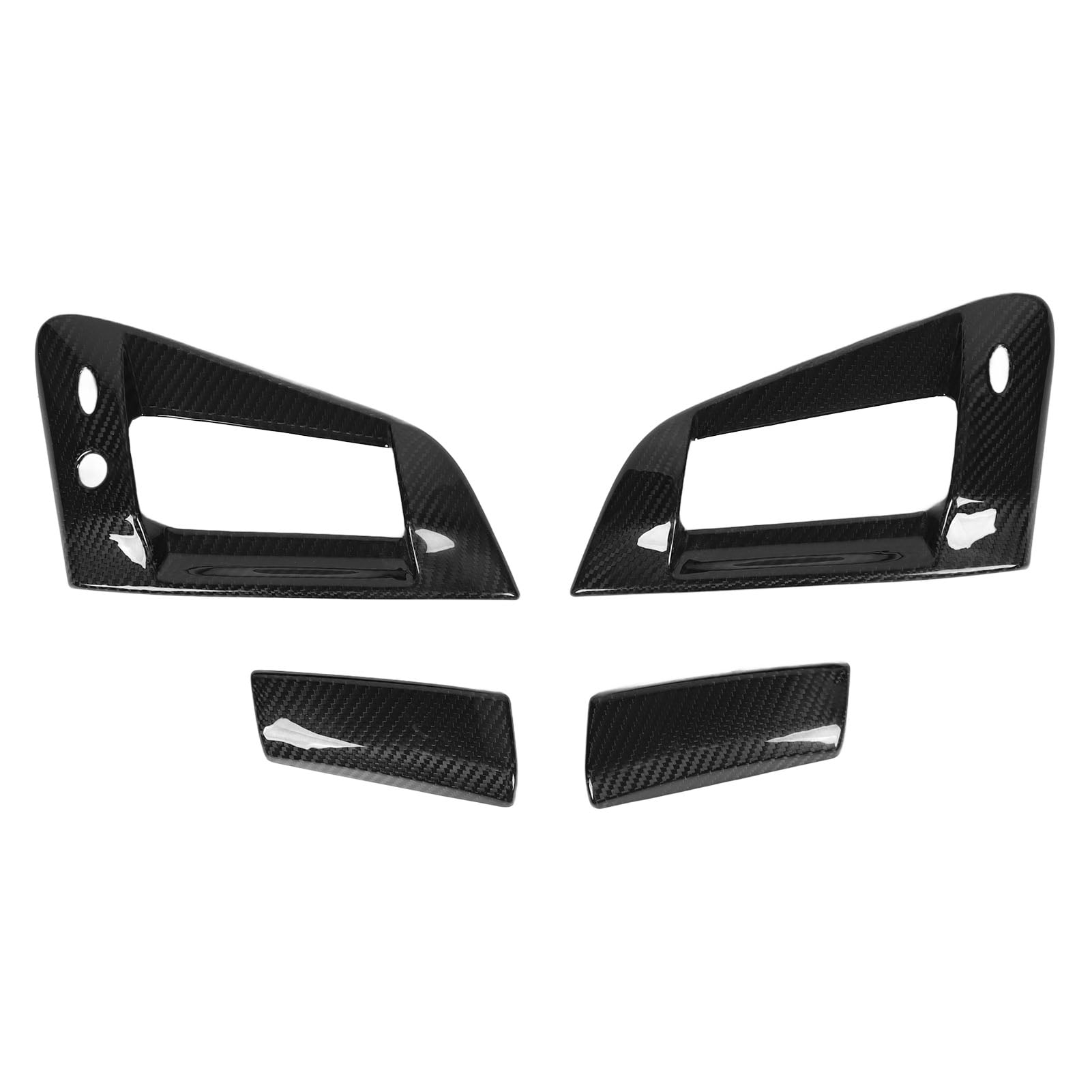 4PCS Outside Door Handle Cover Carbon Fiber Easy to Install Exterior