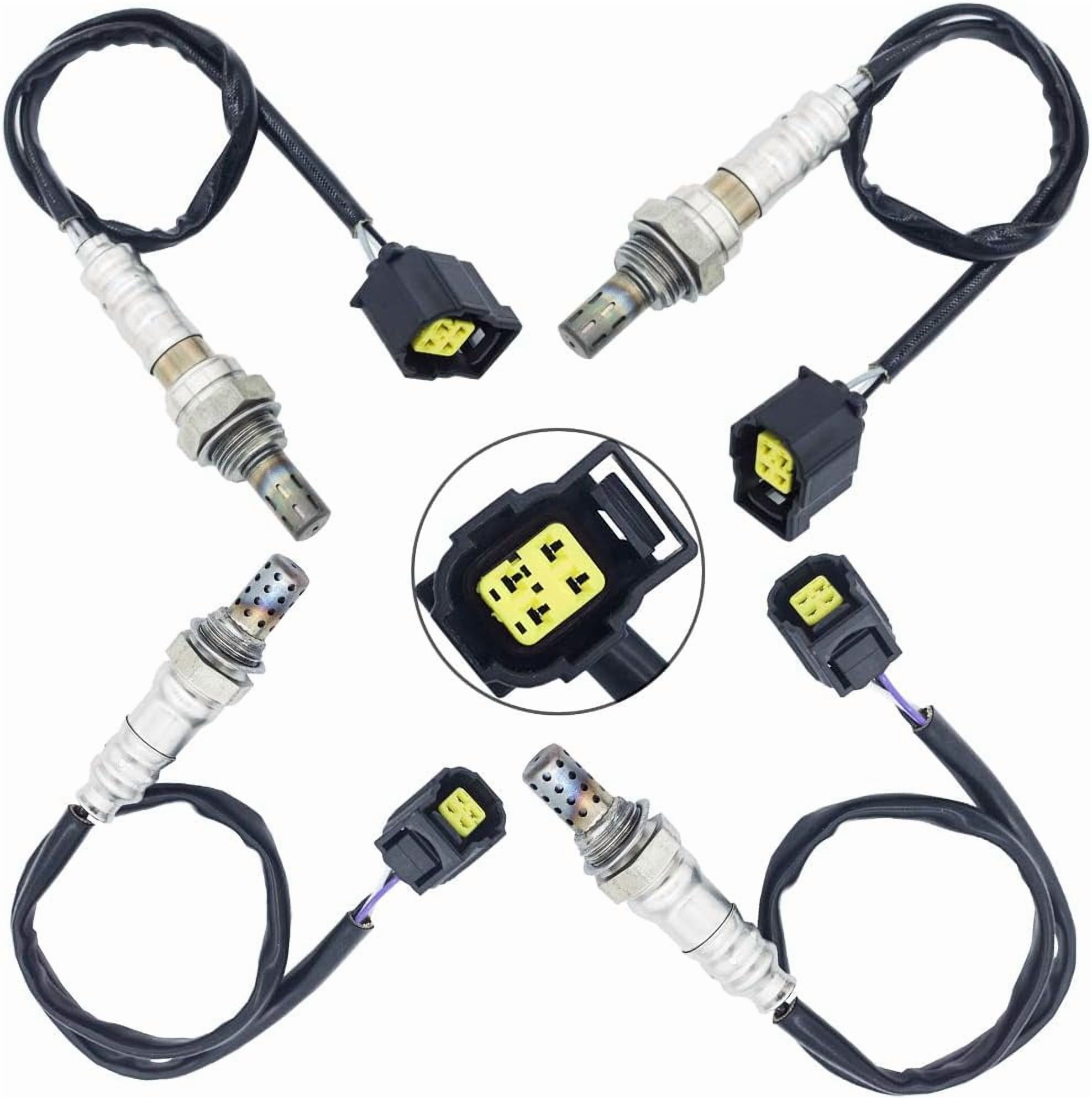 4PCS Oxygen Sensor 1 & 2 for 2007 2008 2009 Jeep Wrangler 3.8L Upstream ...