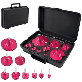 4 Piece Plastic Pipe Fitting Reamer Kit for 1/2" Drill, Includes 1.5", 2", 3", 4" Reamers, Carbide Cutting Inserts, For PVC, CPVC, ABS Pipe Fittings