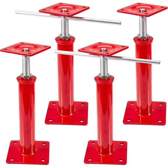 4PCS Pack House Jacks for Leveling Crawlspace, 11" - 16" Height Range, 11023 lbs Max Load Capacity, House Floor Jacks Post Pole for Leveling as Father's Day Gift