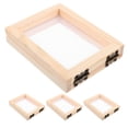 thumbnail image 1 of DEEPCRAFF 4Pcs Wooden Deckle Mold Frame with Mesh Screen for Papermaking and Dried Flower Crafts, 1 of 6