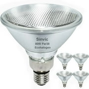 4PCS Par38 Halogen 80W 120V Dimmable, Long Lifespan E26 Par38 Light Bulb with 2800K Warm White for Indoor/Outdoor