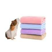 4PCS Pet Cage Liners Fleece Liner Guinea Pig Fleece Bed Mat Rectangular Soft Warm Plush Pillow Hamster House Nest Blanket Hedgehog Guinea Pig Small Animals Pet Supplies