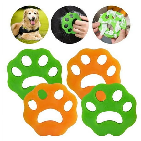 4PCS Pet Hair Removal Cleaning Ball, Pet Hair Remover for Laundry, Clothes Anti-Winding Adsorption Hair Removal Cleaning Ball, for Clothing Dog Cat Pet Hair Remover