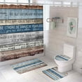 thumbnail image 1 of 4PCS Plant Inspirational Quotes Shower Curtain Sets with Rugs, Waterproof Fabric Black Shower Curtain, Gold Palm Leaves Banana Monstera Leaf Tropical Botanical Motivational Word Bathroom Decor, 1 of 7