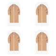 thumbnail image 1 of 4PCS Garment Bags for Clothes - Clear Hanging Clothing Covers Dust Proof for Suits, Dresses, Sweaters, Closet Storage & Travel, Moth Proof Garment Protection Covers, 1 of 6