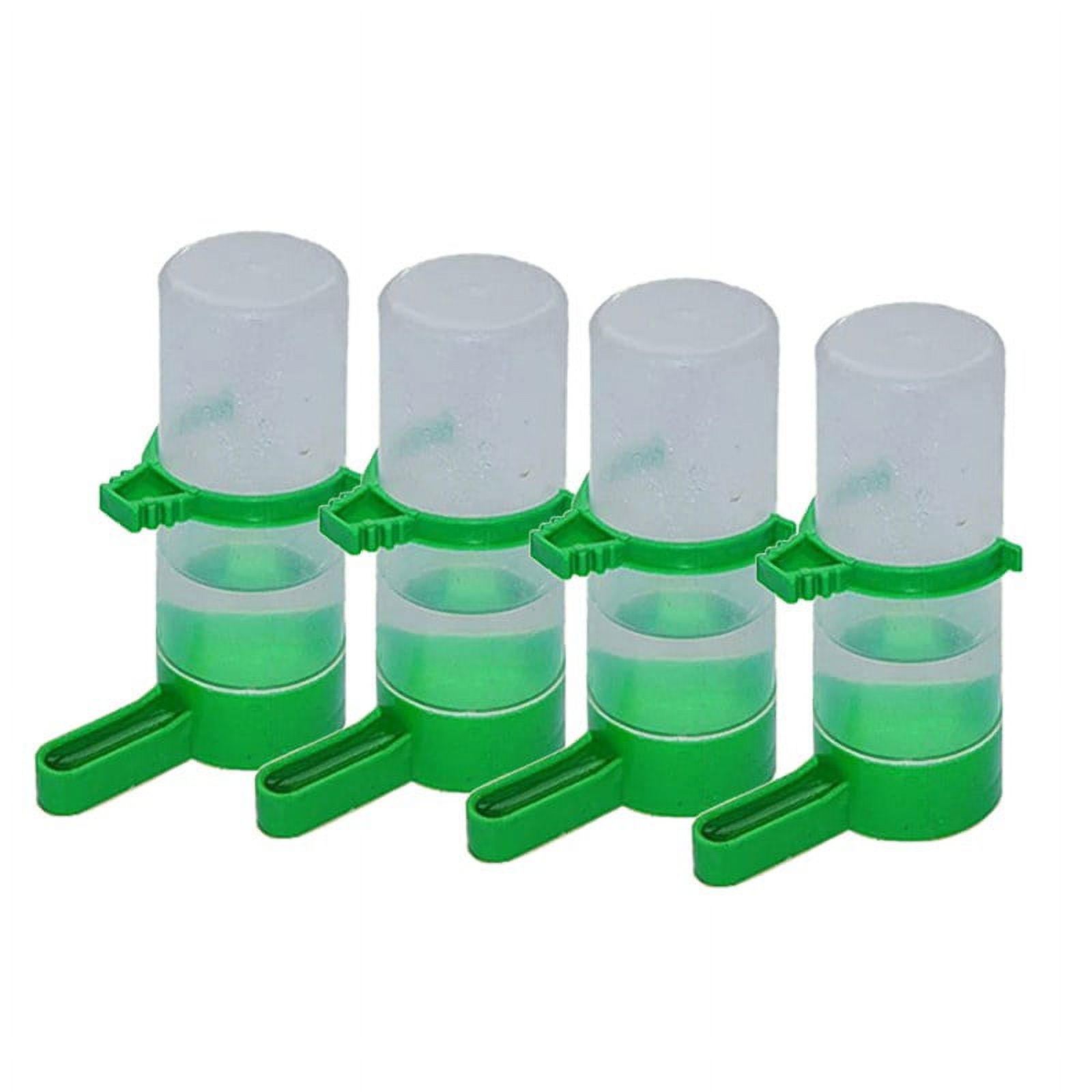 4PCS Plastic Pet Bird Drinker Feeder Water Bottle Cup For Cage Budgie Birds - image 1 of 5