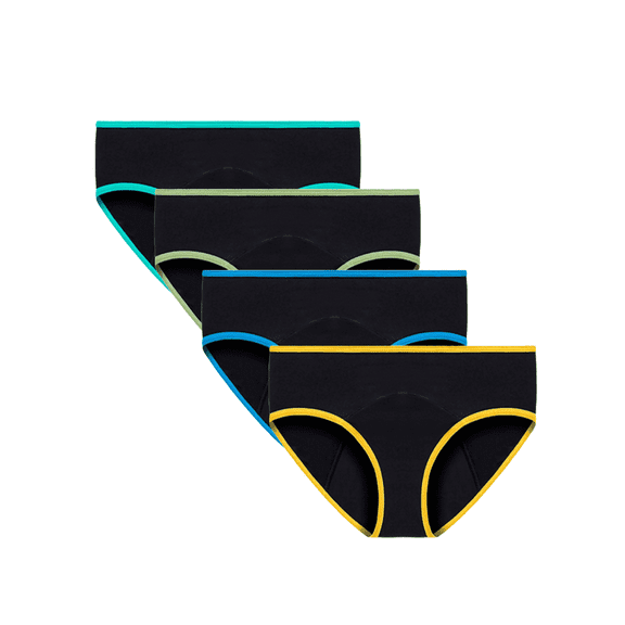 4PCS Plus-size women's underwear - sanitary pant for heavy menstrual flow after childbirth. C-shaped recovery low-waist underwear.