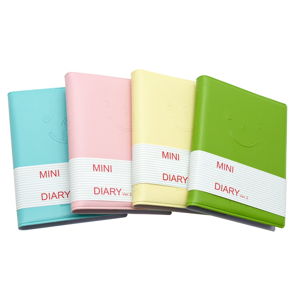 4PCS Pocket Notebook, LZYMSZ Small Diary Notepads, Mini Notebook with Imitation-Leather Cover, Portable Pocket Memo Book Easy to Tear Off, 108cm
