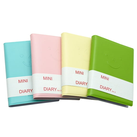4PCS Pocket Notebook, LZYMSZ Small Diary Notepads, Mini Notebook with Imitation-Leather Cover, Portable Pocket Memo Book Easy to Tear Off, 108cm