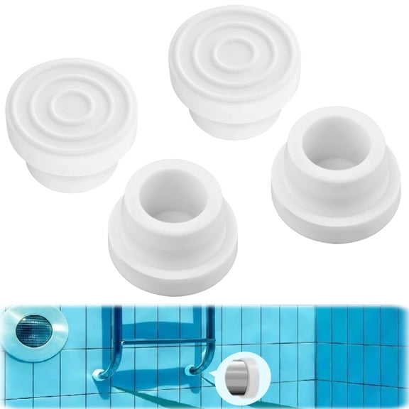 4PCS Pool Ladder Bumpers for Inground Pool Rubber Ladder Pad For 1.9" Standard Steps Tubing Rubber Foot Cover Protect Swimming Pool Liner