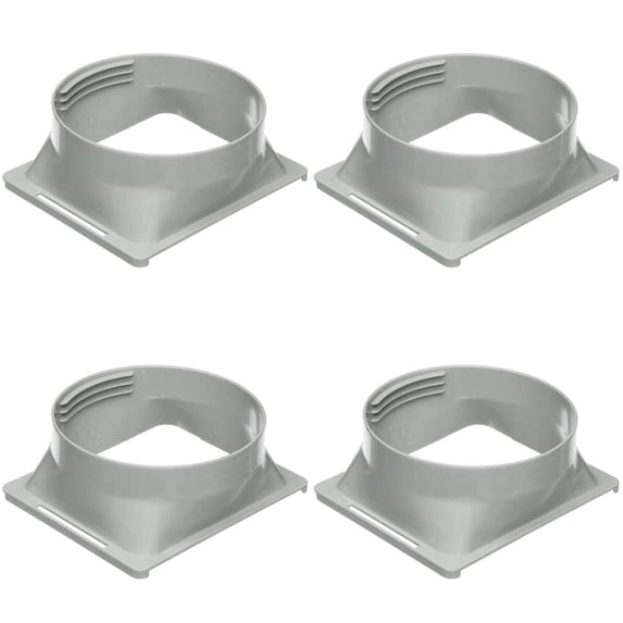 4PCS Portable Air Conditioner Exhaust Hose Adapter, Square-to-Round Coupler for 5.8-Inch AC Vents, Essential Window Kit Accessory