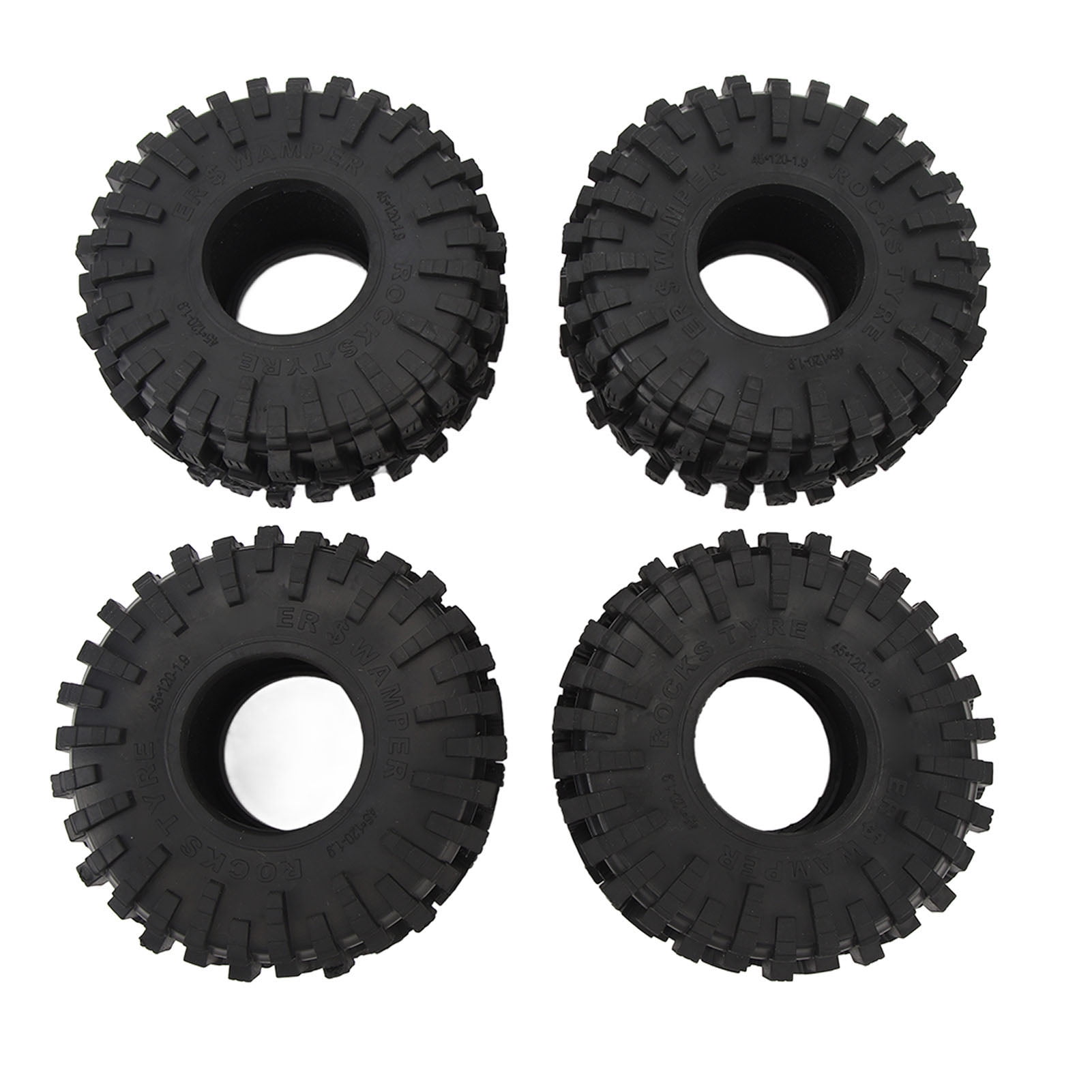 4PCS Premium 1.9 Inches / 4.8 cm RC Tires Rubber Shock Absorption Slip ...