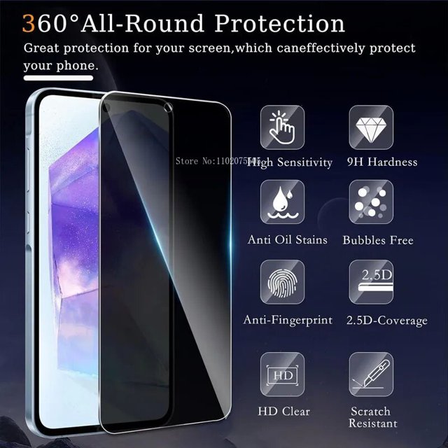 4PCS Privacy Screen Protector For Xiaomi Redmi Note 12 11 9 8 10 Pro