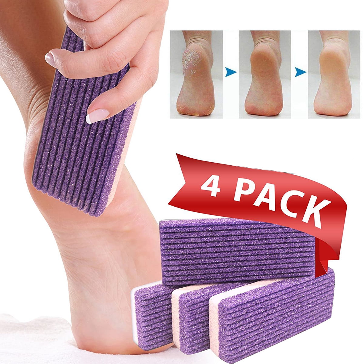 4PCS Pumice Stone for Feet Foot Care Exfoliator Pedicure Tool Block
