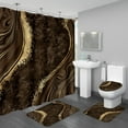 thumbnail image 1 of 4PCS Purple Gold Marble Shower Curtain Sets with Rugs, Abstract Bathroom Sets with Shower Curtain and Rugs, Modern Bathroom Curtains Shower Set with Accessories for Bathroom Decor, 1 of 6