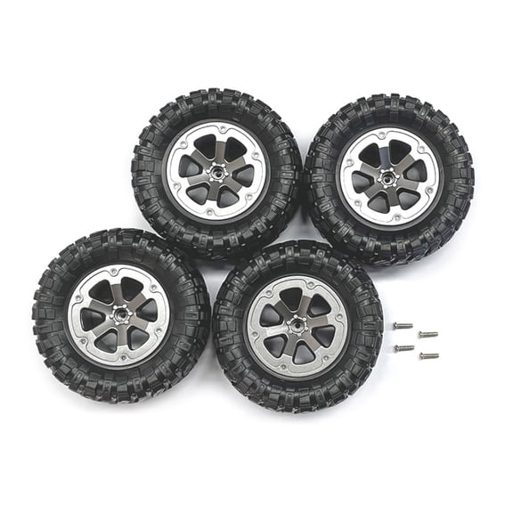 4PCS R/C Wheel Tyre Rims Heavy Duty High Grip Spare Part for WPL FY Model Trucks