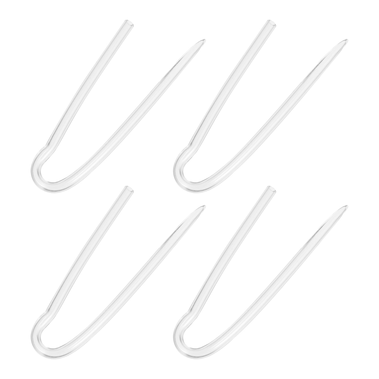 4PCS R Type Preformed Tubing PVC Bend Tube BTE Hearing Aid Eardrum