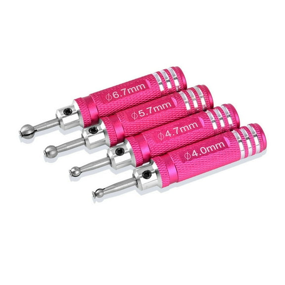 4PCS RC Car Ball Head Reamer Driver Tools Kit 4.0/4.7/5.7 /6.7 mm RC Model Car Repair Tools