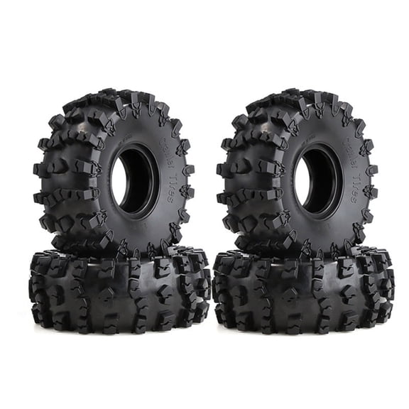 4PCS RC Crawler Tires 2.2 Wheel Tires Durable Rubber Rock Tyres Set Vehicle Part for 1:10 RC Crawler Car SCX10 90046