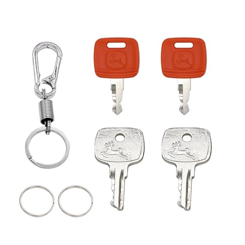 Fitted Key 4PCS RE183935 AR51481 Ignition Keys Heavy Equipment Keys Set Fit for ...