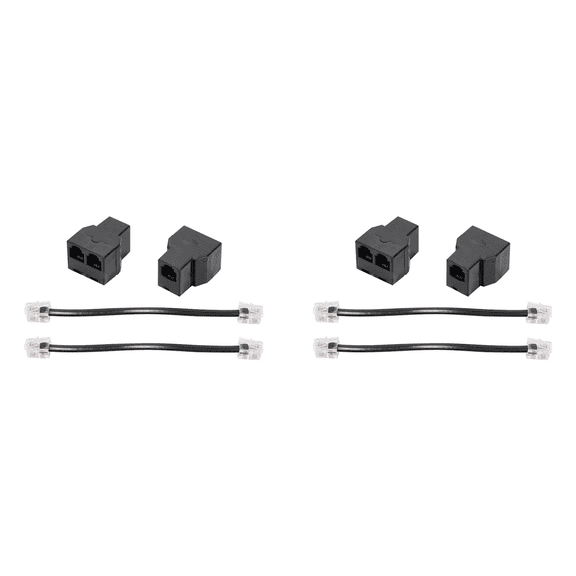 4PCS RJ11 Telephone Cable Splitter 15cm 6P4C 2 Ports Adapter