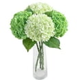 thumbnail image 1 of 4PCS Real Touch Hydrangea Artificial Flowers, 17.7" Full Faux Hydrangea Flowers Latex Fake Spring Summer Flowers for Home Party Floral Arrangements Wedding Bouquets Centerpieces Outdoor Decor, 1 of 7