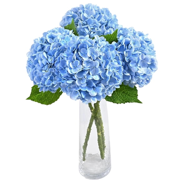 4PCS Real Touch Hydrangea Artificial Flowers, 17.7" Full Faux Hydrangea Flowers Latex Fake Spring Summer Flowers for Home Party Floral Arrangements Wedding Bouquets Centerpieces Outdoor Decor