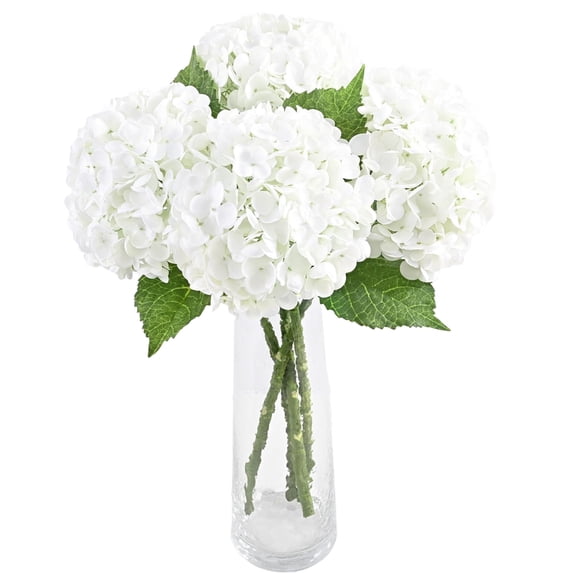 4PCS Real Touch Hydrangea Artificial Flowers, 17.7" Full Faux Hydrangea Flowers Latex Fake Spring Summer Flowers for Home Party Floral Arrangements Wedding Bouquets Centerpieces Outdoor Decor