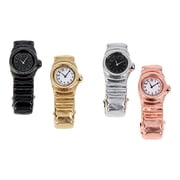 4PCS Realistic Tiny Watches For Miniature Scenes 112 Scale Metal Wristwatch Replicas