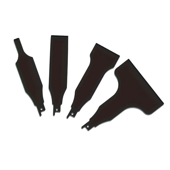 4PCS Reciprocating Scraper Set, 10/30/50/100mm Alloy Steel Scrapers for Paint, Rust, , Putty Removal