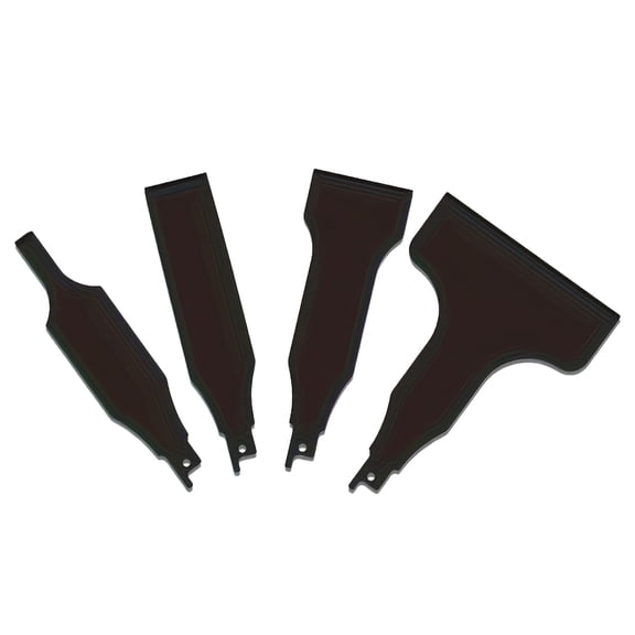 4PCS Reciprocating Scraper Set, 10/30/50/100mm Alloy Steel Scrapers for Paint, Rust, Putty Removal