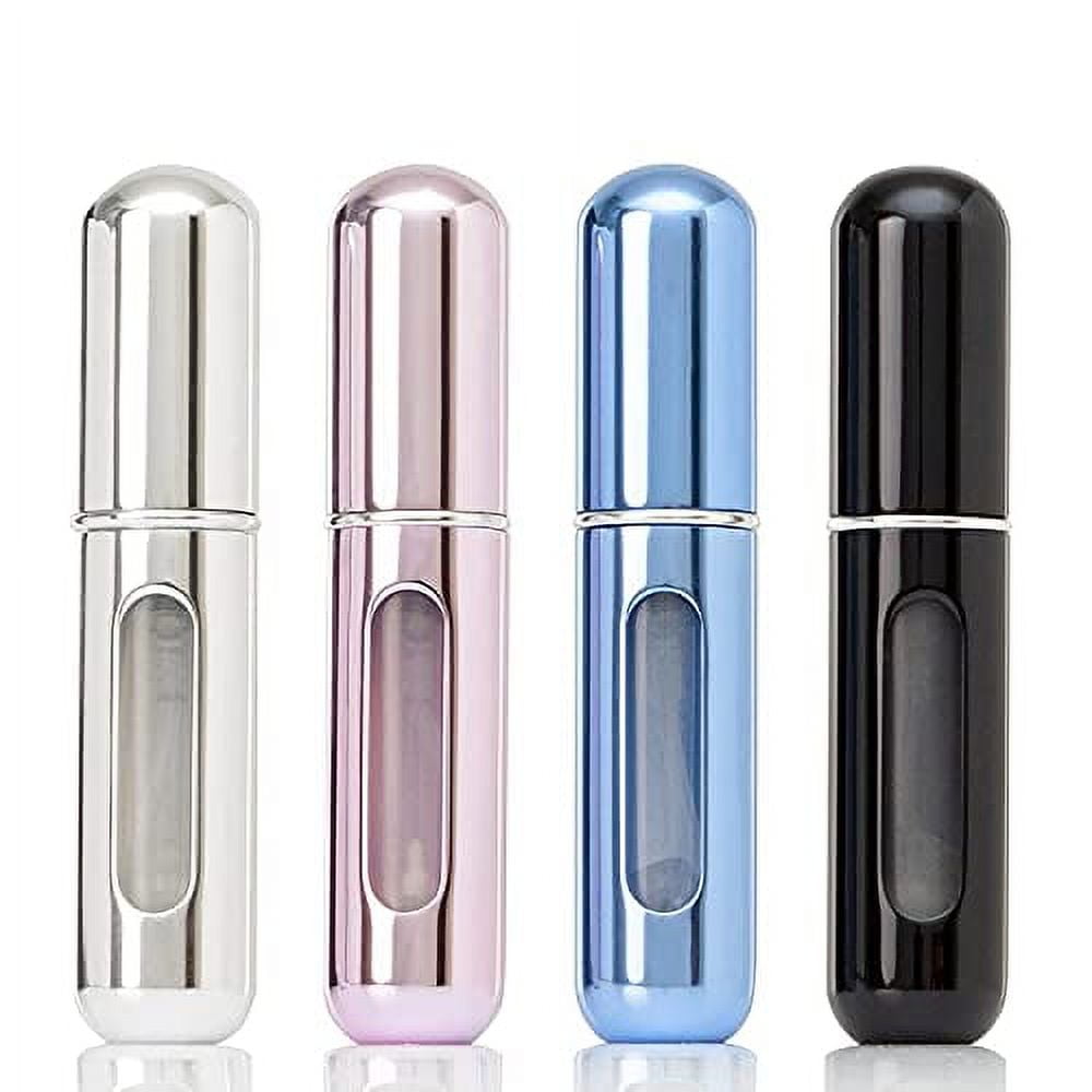 4PCS Refillable Perfume Atomizer Bottle, Travel Perfume Mini Spray Bottles, Cologne Dispenser , Portable Empty Perfume Spray Bottle, Container with Bag