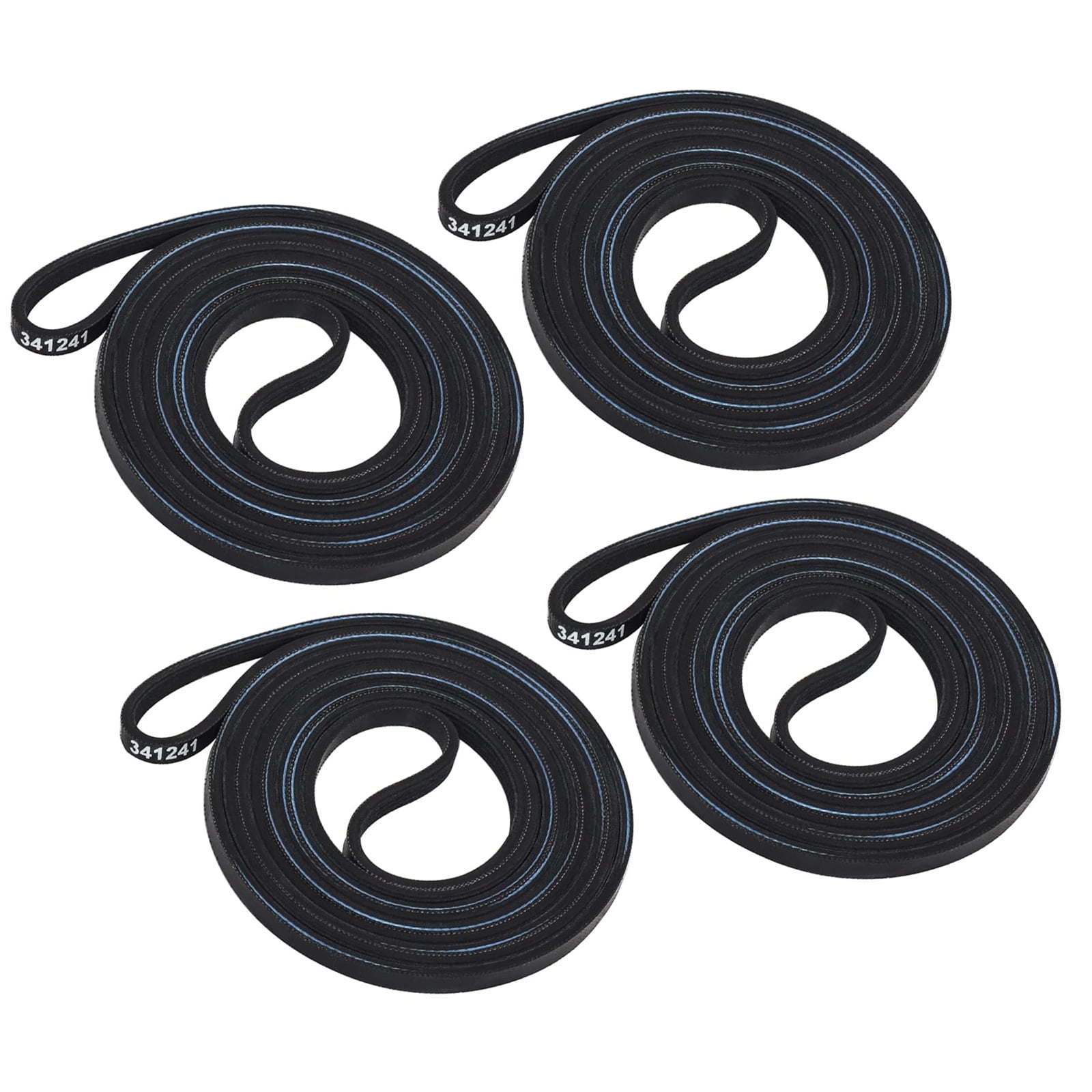 4PCS Reinforced Dryer Replacement Belt Stops Drum Slippage Noise Anti Tear Construction Restores Rotation Rubber Texture