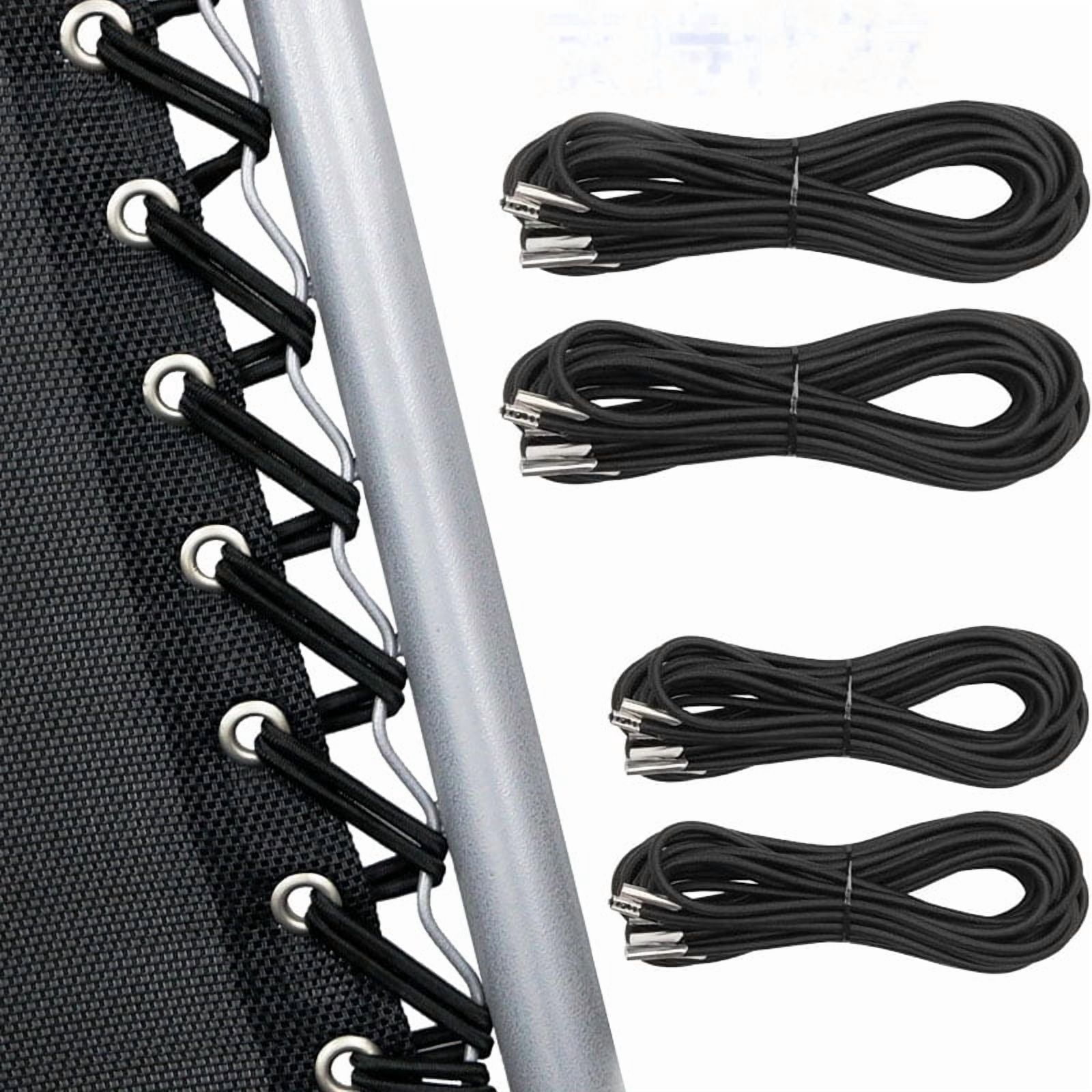 TSHAOUN Ersatz-Bungeeseile Für Zero-Gravity-Stühle – 4 Stück, Braun – 2x 1,4 M & 2x 2,2 M – Aus Nylon, Mit Metallhaken – Für Liegestühle & Lounger