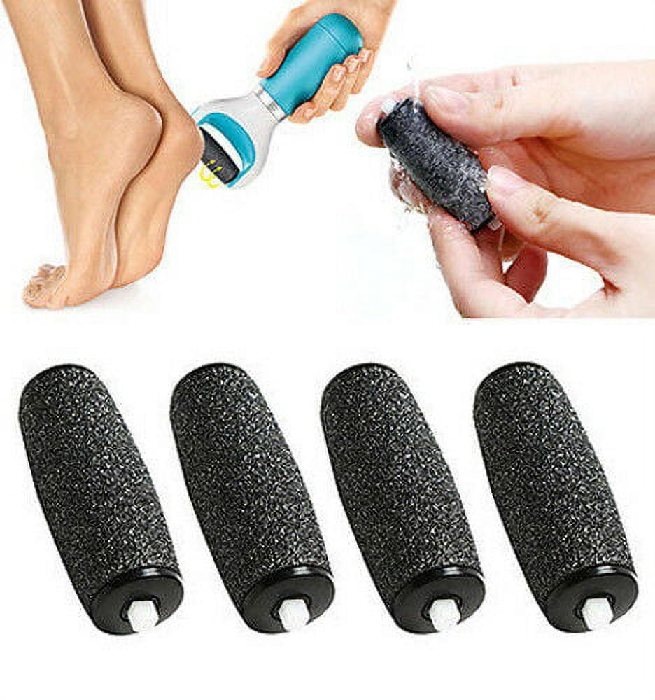  Scholl Velvet Smooth Electric Foot File Pedicure Hard Skin  Remover with Extra Cracked Heel Roller Refill : Beauty & Personal Care