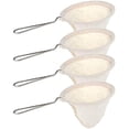thumbnail image 1 of 4PCS Reusable Coffee Sock Filter Cloth Strainer Stainless Steel Handle Cloth Tea Strainer Filter for Home Office Handmade Colador De Cafe Use（4-Inchi）, 1 of 8