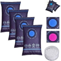 4PCS Reusable Dehumidifier Bags, Car Moisture Absorber for Windows Interior, Portable Condensation Prevention for Wardrobe, Closet, Basement, RV, Camper Storage