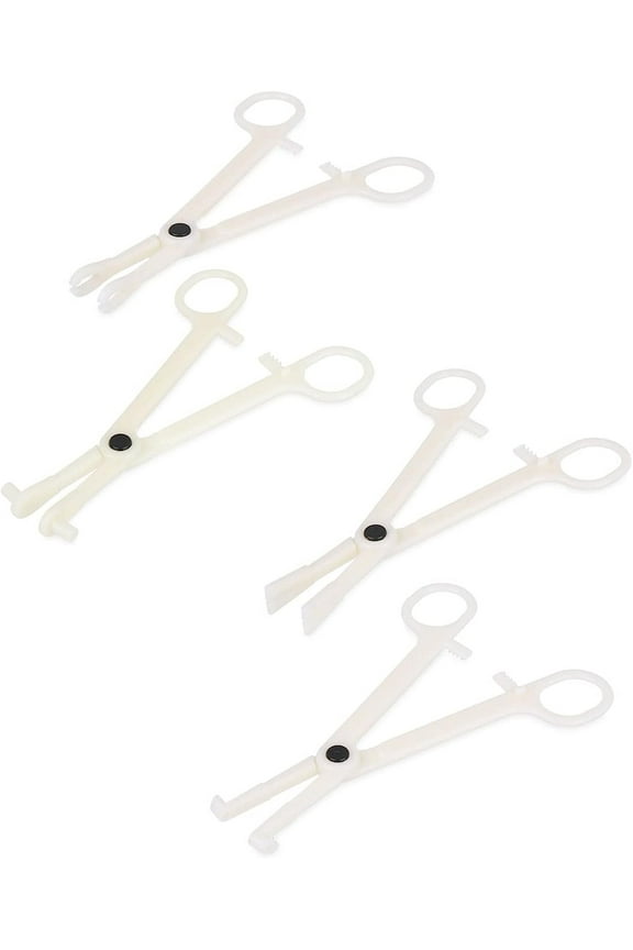 4PCS Reusable Professional Clamp Ear Lip Navel Nose Open Septum Piercing Tool Forceps Plier Clamp Body Jewelry Puncture Tool Set