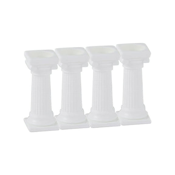 4PCS Roman Column Cake Tiered Stands White Food Grade Plastic Support for Multilayer Wedding Fondant Cakes Decoration