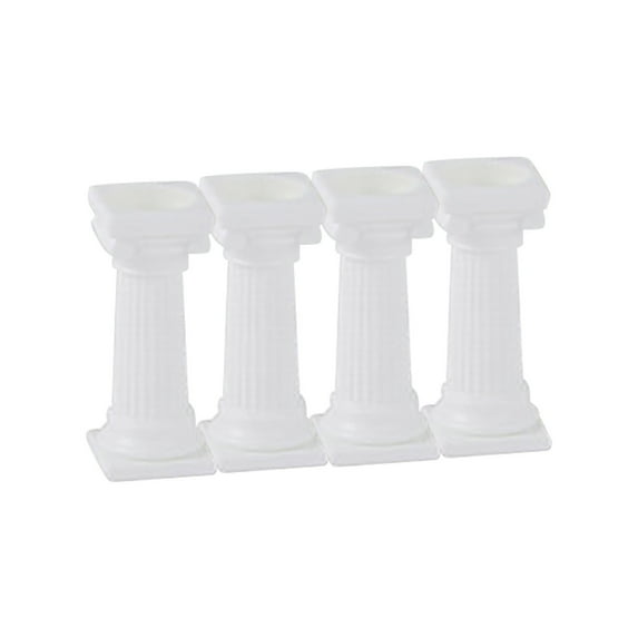 4PCS Roman Column Cake Tiered Stands White Food Grade Plastic Support for Multilayer Wedding Fondant Cakes Decoration