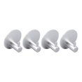 4PCS Round Base Hooks Space Aluminum Hooks Clothes Towel Hanger Hook