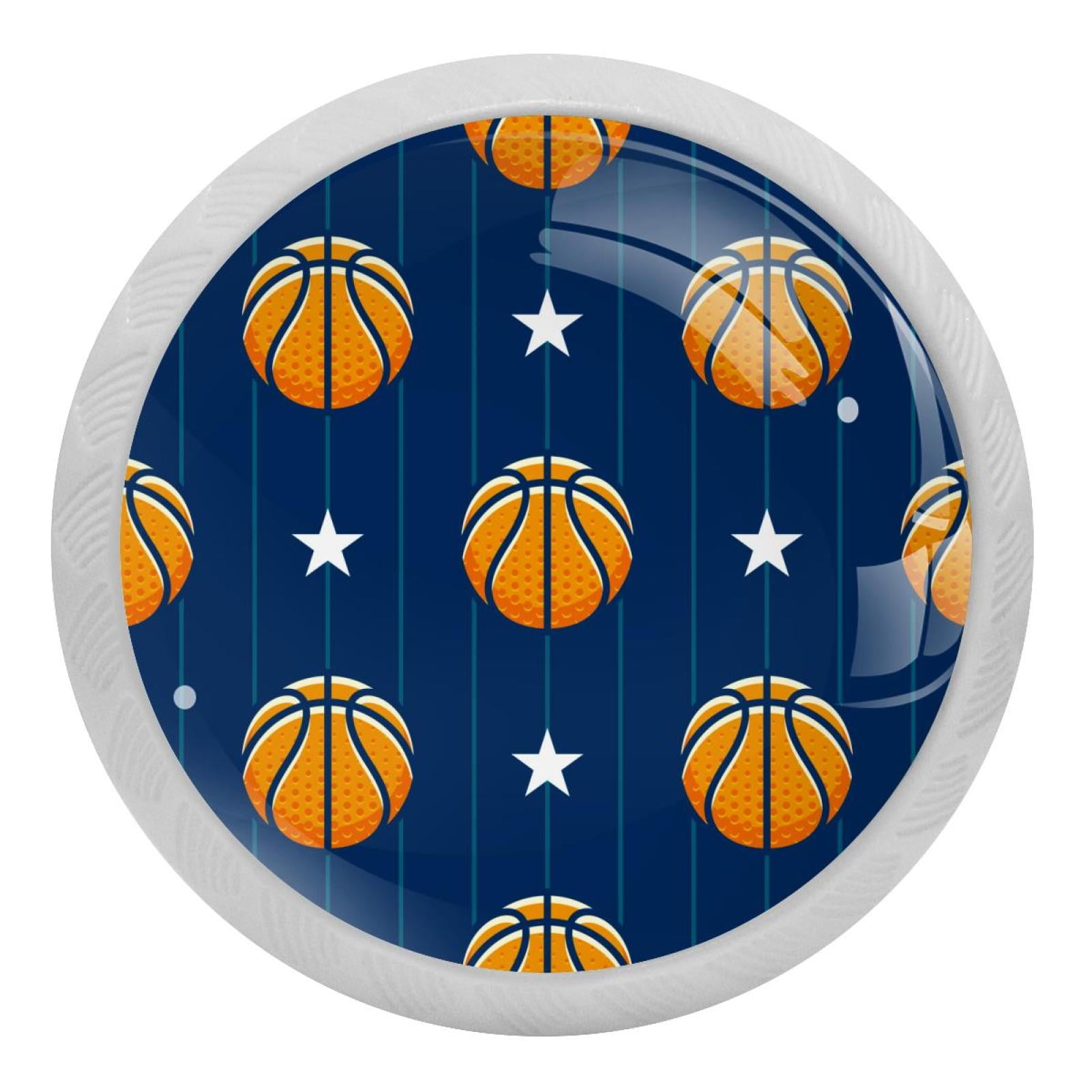 4PCS Round Basketball Cabinet Fluorescence Knob Glowing in the Dark ...