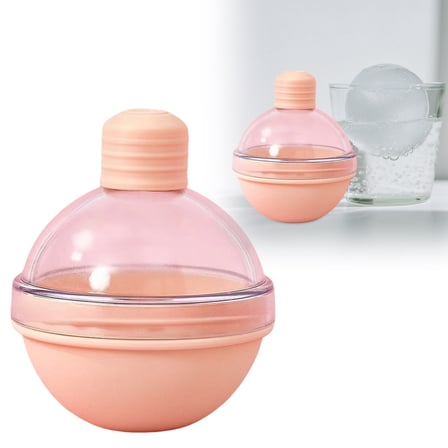 4PCS Round Ice Ball Molds for & with Funnel Lid - 2.5 Inch Big Round Ice Cube Trays for Drinks, and , Silicone Round Ice Maker for Freezer - Reusable Easy-Release Ice Tray