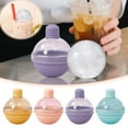 thumbnail image 1 of 4PCS Round Ice Ball Molds for & with Funnel Lid - 2.5 Inch Big Round Ice Cube Trays for Drinks, and , Silicone Round Ice Maker for Freezer - Reusable Easy-Release Ice Tray, 1 of 8